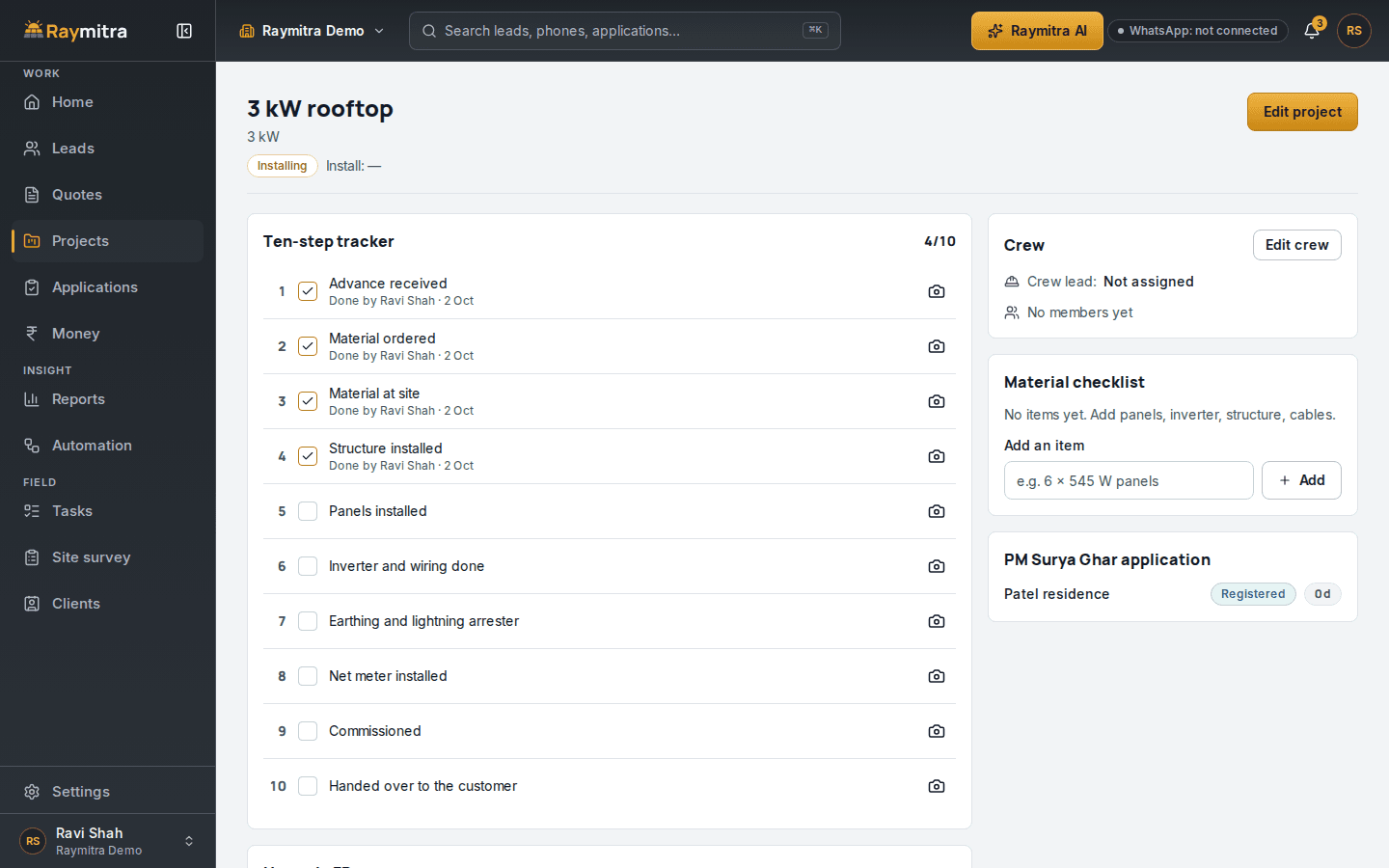 Install in Raymitra: Installs in ten clear steps.